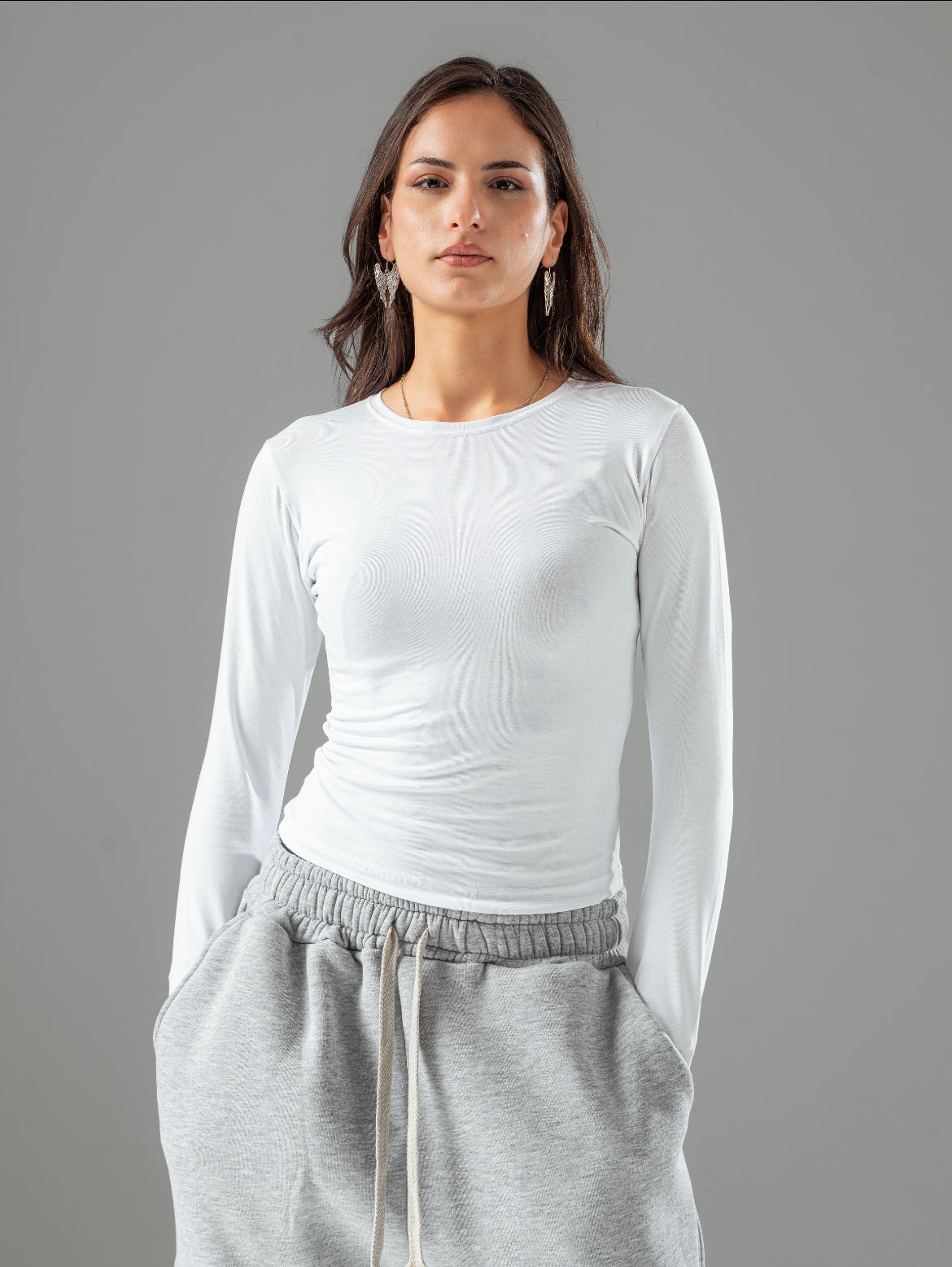 WHITE LONG SLEEVE TOP