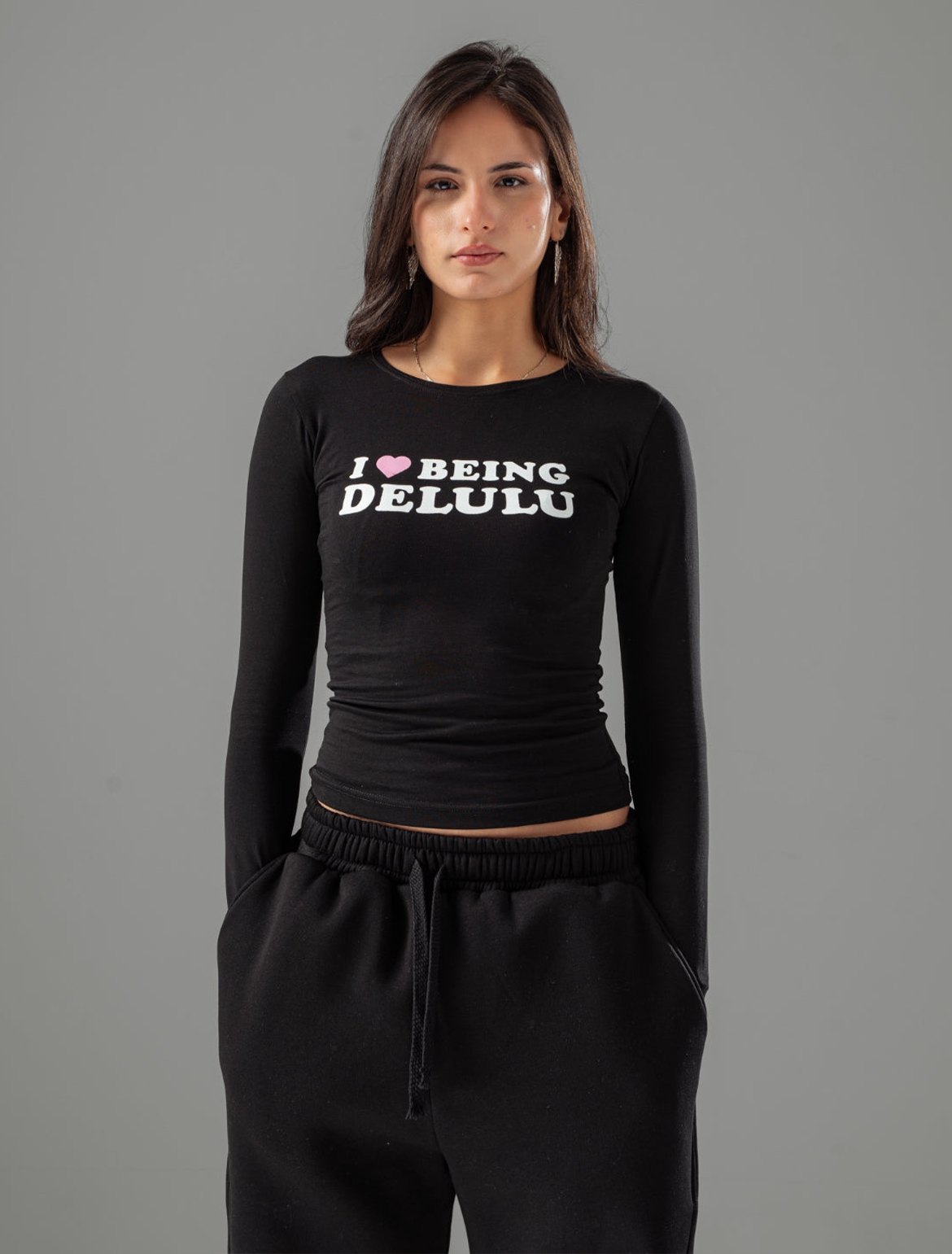 DELULU LONG SLEEVE TOP