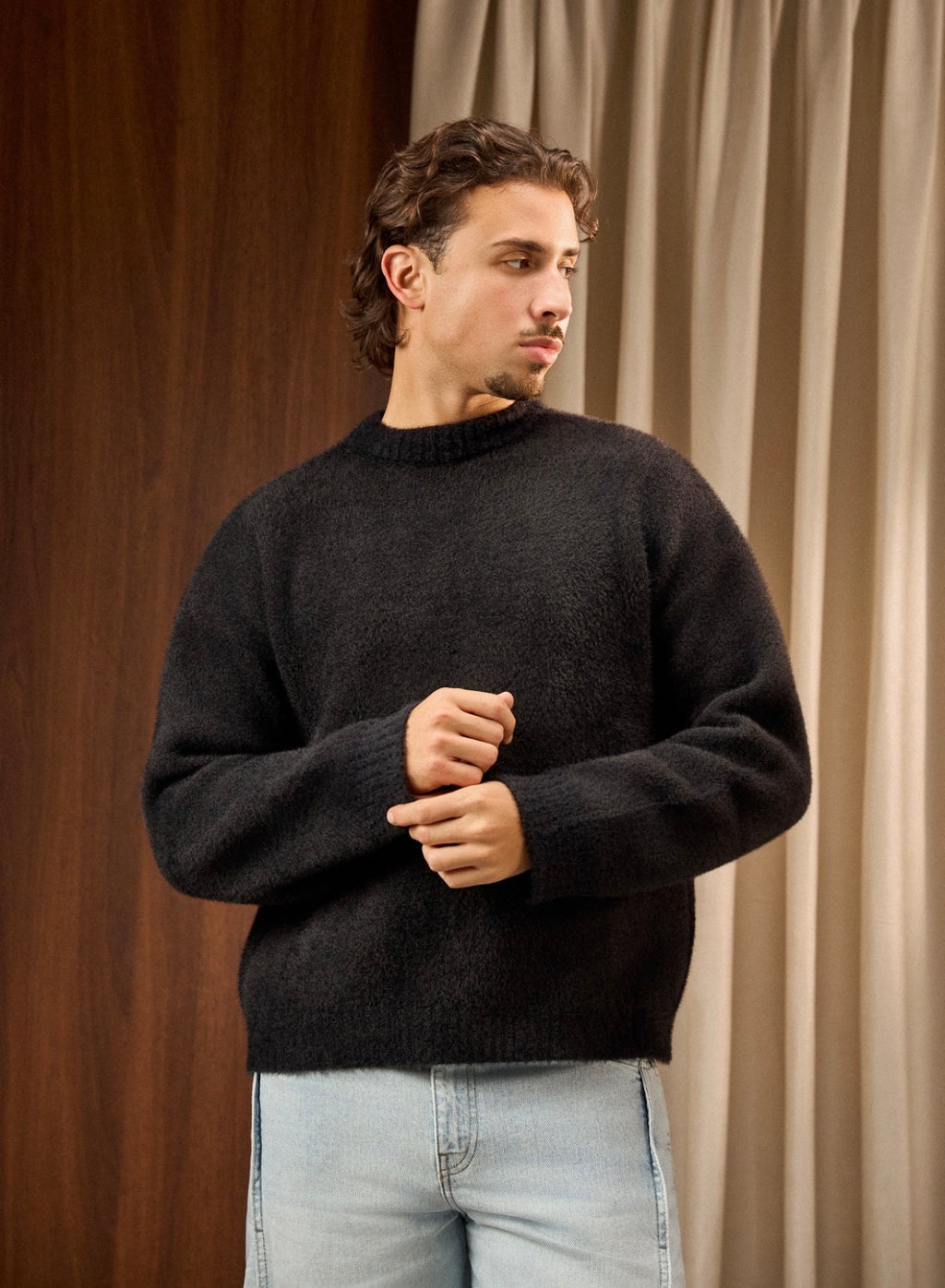 MOHAIR SWEATER IN BLACK