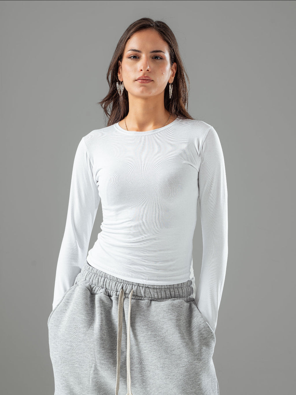 WHITE LONG SLEEVE TOP