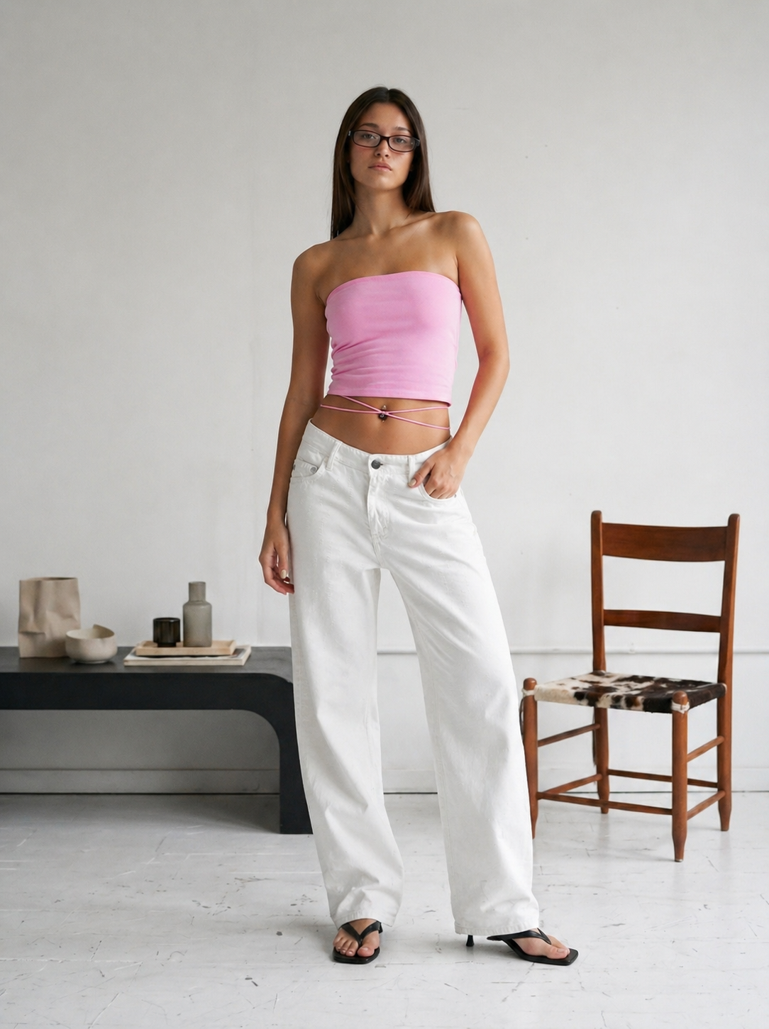 Tube top in pink