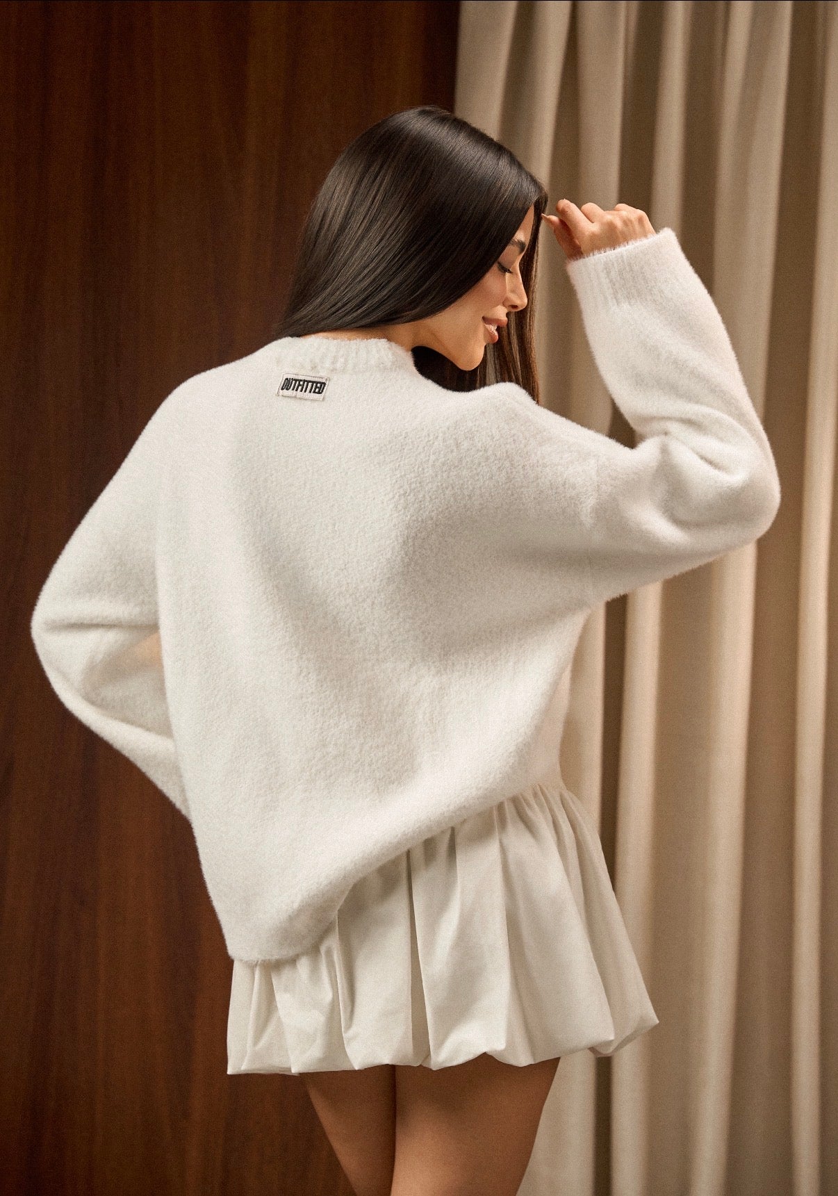 MOHAIR SWEATER IN WHITE