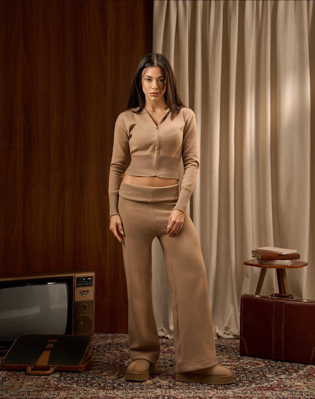 KNIT SET IN BEIGE