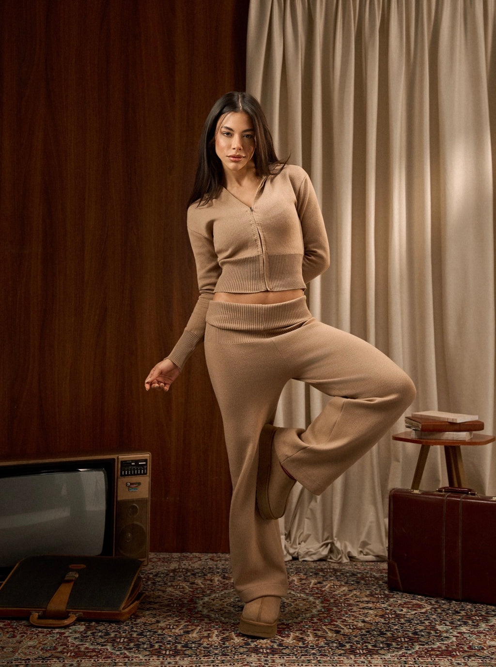 KNIT SET IN BEIGE