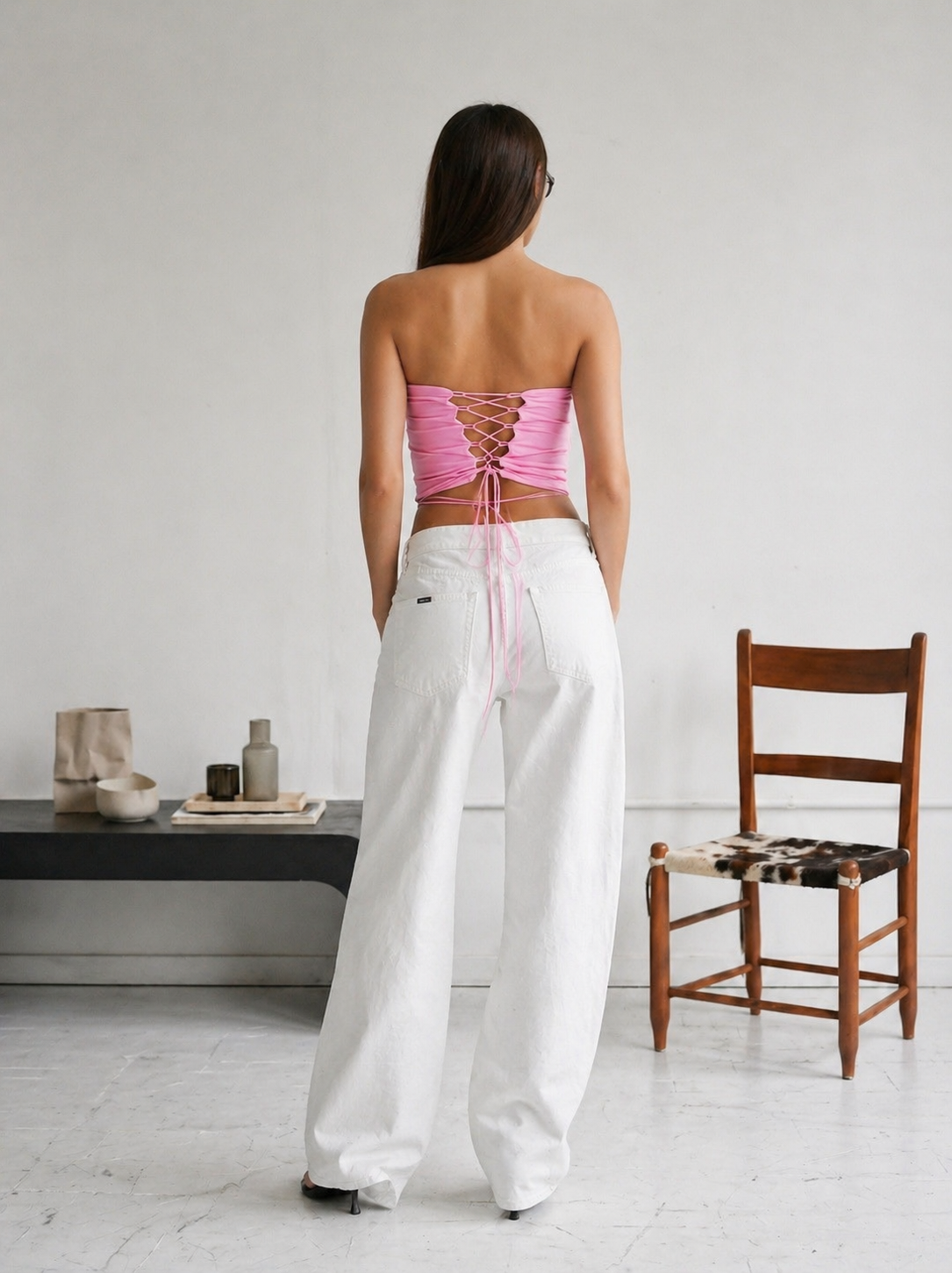 Tube top in pink